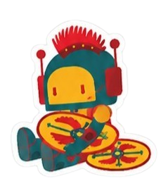 sitting sticker