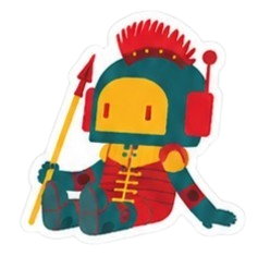 sitting relax sticker