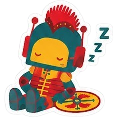 sleeping sticker